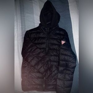 Black Puffer Jacket- Guess